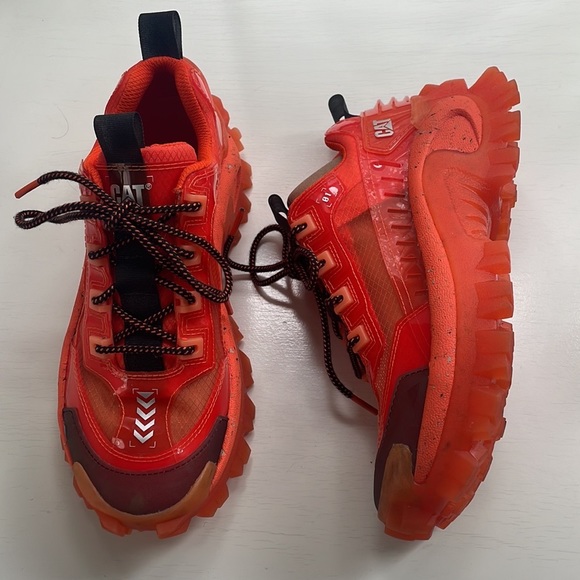 Caterpillar Intruder XL Orange Supercharged Chunky Y2k Sneakers - Picture 10 of 14